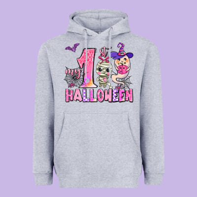 My First Pink Halloween Heavyweight Hoodie Designed By Adodesignshop