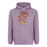 Lavender germany map silhouette towns cities flag berlin travel t shirt Heavyweight Hoodie - maiPhamDesign