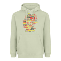 Matcha germany map silhouette towns cities flag berlin travel t shirt Heavyweight Hoodie - maiPhamDesign