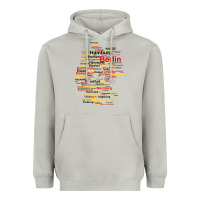 Moon Dust germany map silhouette towns cities flag berlin travel t shirt Heavyweight Hoodie - maiPhamDesign