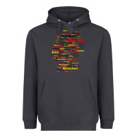 Smoke germany map silhouette towns cities flag berlin travel t shirt Heavyweight Hoodie - maiPhamDesign