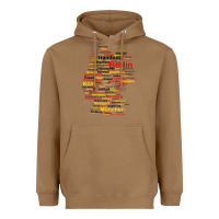 Toasted Coconut germany map silhouette towns cities flag berlin travel t shirt Heavyweight Hoodie - maiPhamDesign