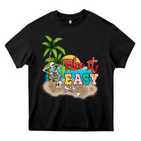 Black take it easy Heavy Core Tee - NancyCooperArtShop
