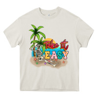 Cream take it easy Heavy Core Tee - NancyCooperArtShop