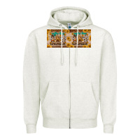 Oatmeal Heather coffee time gnomies 15 oz mug Zipper Hoodie - BarkalooDesign