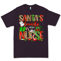Plum santa's favorite nurse Premium Tee - texasbilliewilder