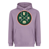 Lavender Classic Minnesota Hockey MN Outline Pullover Hoodie Heavyweight Hoodie - maiPhamDesign