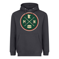 Smoke Classic Minnesota Hockey MN Outline Pullover Hoodie Heavyweight Hoodie - maiPhamDesign