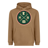 Toasted Coconut Classic Minnesota Hockey MN Outline Pullover Hoodie Heavyweight Hoodie - maiPhamDesign