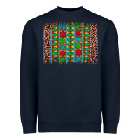 Navy autism awareness leopard puzzle brush stroke Heavyweight Sweatshirt - Artiststas