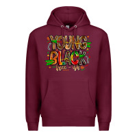 Burgundy young black free ish Premium Hoodie - CowhideDigitalArt