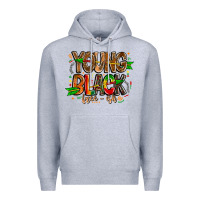 Heather Grey young black free ish Premium Hoodie - CowhideDigitalArt