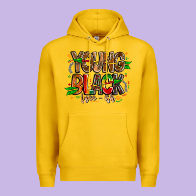 Young Black Free Ish Premium Hoodie Designed By Cowhidedigitalart