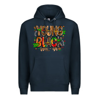 Navy young black free ish Premium Hoodie - CowhideDigitalArt