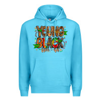 Ocean Blue young black free ish Premium Hoodie - CowhideDigitalArt