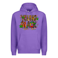 Purple young black free ish Premium Hoodie - CowhideDigitalArt