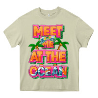 Mossy Meet me at the ocean Summer Heavy Core Tee - NancyCooperArtShop