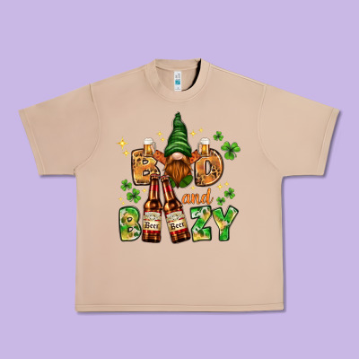 St. Patrick's Bad And Boozy With Gnome Urban Heavy Tee Designed By Howdyjamesfarm