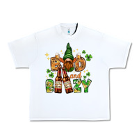 White St. Patrick's Bad and boozy with gnome Urban Heavy Tee - HowdyJamesFarm