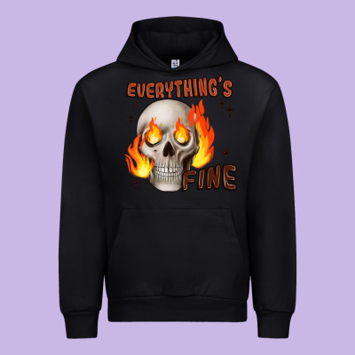 Everythings Fine Urban Hoodie Designed By Jahusdesignshop
