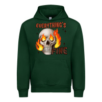 Forest Green everythings fine Urban Hoodie - JahusDesignShop