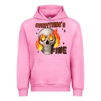 Fuchsia Pink everythings fine Urban Hoodie - JahusDesignShop