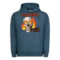 Pigment Midnight Navy everythings fine Urban Hoodie - JahusDesignShop