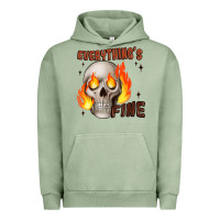 Pigment Oil Green everythings fine Urban Hoodie - JahusDesignShop