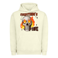 Pigment Pistachio everythings fine Urban Hoodie - JahusDesignShop
