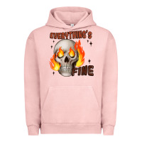 Pigment Salmon everythings fine Urban Hoodie - JahusDesignShop