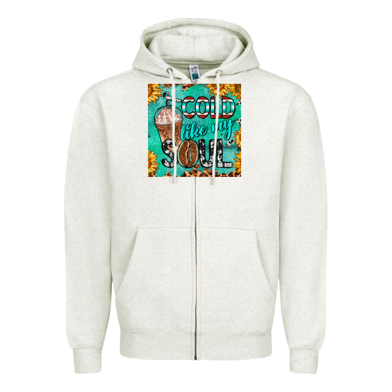 Cold Like My Soul  Mug Coaster Zipper Hoodie by BarkalooDesign | Teevron