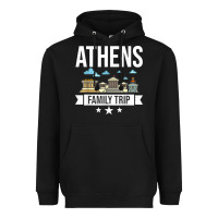 Athens Greece City Trip Skyline Map Travel Heavyweight Hoodie | Teevron