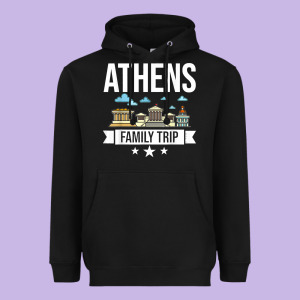 Athens Greece City Trip Skyline Map Travel Heavyweight Hoodie Designed By Maiphamdesign