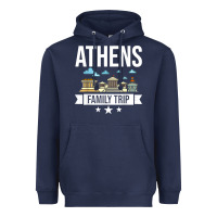 Navy Athens Greece City Trip Skyline Map Travel Heavyweight Hoodie - maiPhamDesign