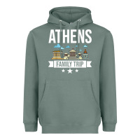 Sage Athens Greece City Trip Skyline Map Travel Heavyweight Hoodie - maiPhamDesign