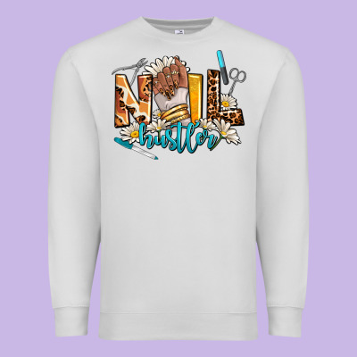 Nail Hustler Premium Sweatshirt Designed By Adodesignshop