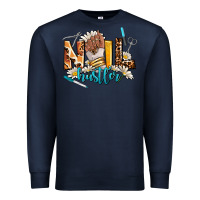 Navy nail hustler Premium Sweatshirt - AdoDesignShop