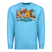 Ocean Blue nail hustler Premium Sweatshirt - AdoDesignShop
