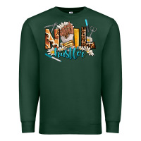 Sports Green nail hustler Premium Sweatshirt - AdoDesignShop