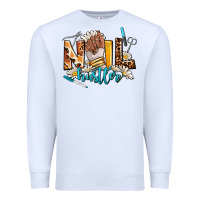 White nail hustler Premium Sweatshirt - AdoDesignShop