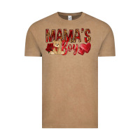 Vintage Coffee Mamas boy with leopard mother's day Vintage Tee - HowdyJamesFarm