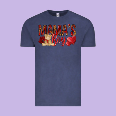 Mamas Boy With Leopard Mother's Day Vintage Tee Designed By Howdyjamesfarm