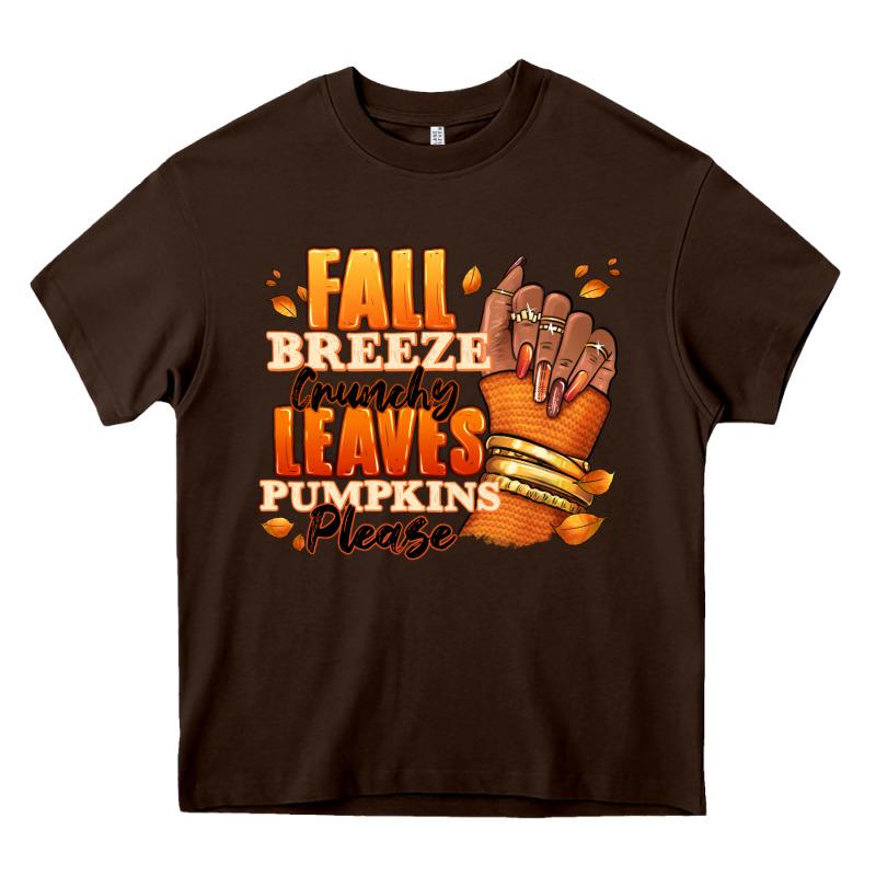 Fall Breeze Crunchy Leaves Pumpkins Please Heavy Core Tee by RanaPortraitStore | Teevron