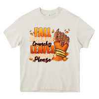 Cream Fall breeze crunchy leaves pumpkins please Heavy Core Tee - RanaPortraitStore