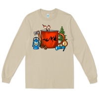 Mushroom Camper Coffee Cup Long Sleeve Tee - FaDigitalArtStudio