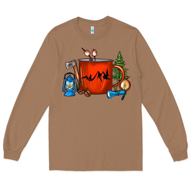 Camper Coffee Cup Long Sleeve Tee by FaDigitalArtStudio | Teevron