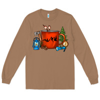 Toasted Coconut Camper Coffee Cup Long Sleeve Tee - FaDigitalArtStudio