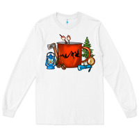 White Camper Coffee Cup Long Sleeve Tee - FaDigitalArtStudio