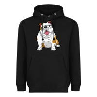 Black ENGLISH BULLDOGS Awesome Funny Bulldog Pups Dogs Heavyweight Hoodie - maiPhamDesign