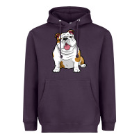 Plum ENGLISH BULLDOGS Awesome Funny Bulldog Pups Dogs Heavyweight Hoodie - maiPhamDesign
